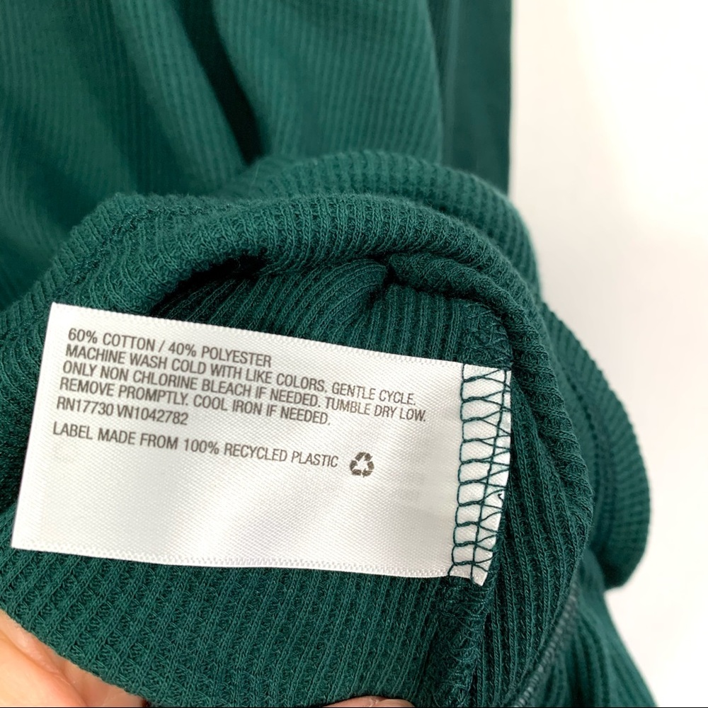Wild Fable Women's Green Waffle Knit Long Sleeve Dress NWT - Picture 7 of 7